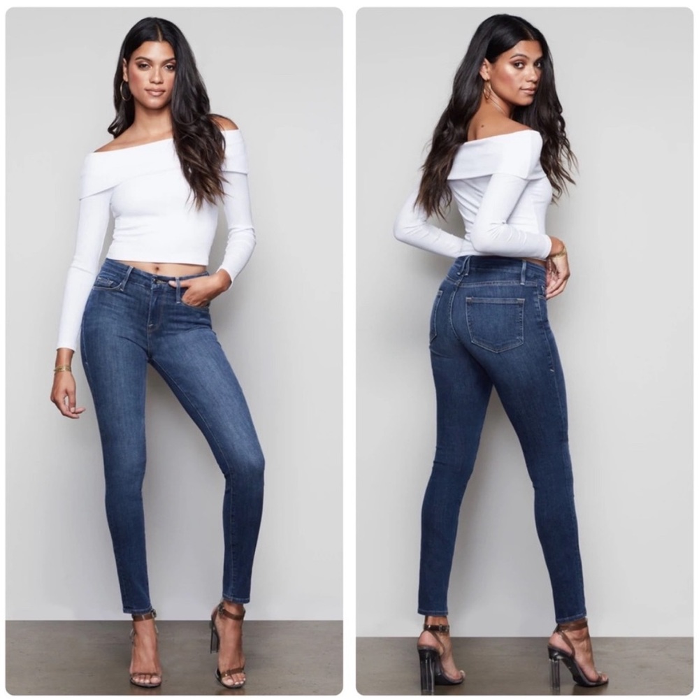 GOOD AMERICAN Good Legs Skinny Jeans, Blue004, Size 25